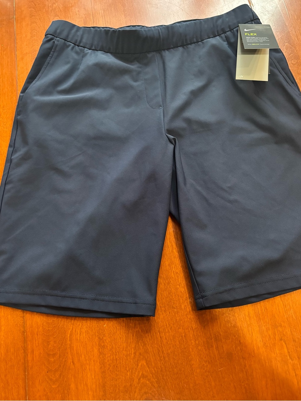 Nike Women's Navy Blue Athletic Bermuda Shorts